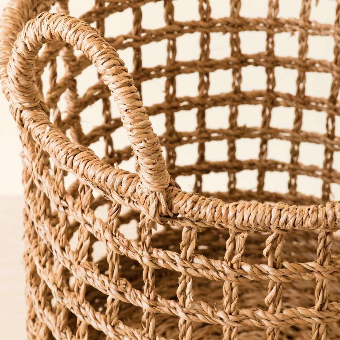 Storage Weave Baskets with Handle- Set of 3