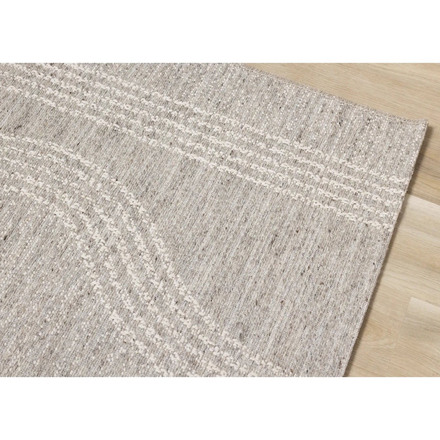 Beige Lines Flat-Weave Area Rug