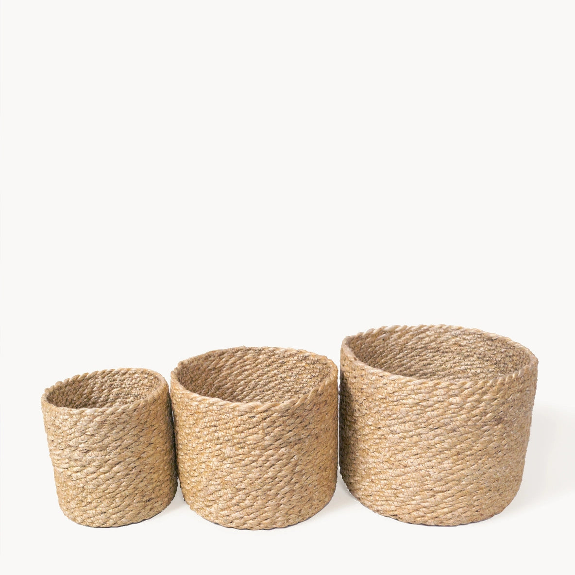 Kata Bin Handwoven Wicker Storage Basket -Set of 3