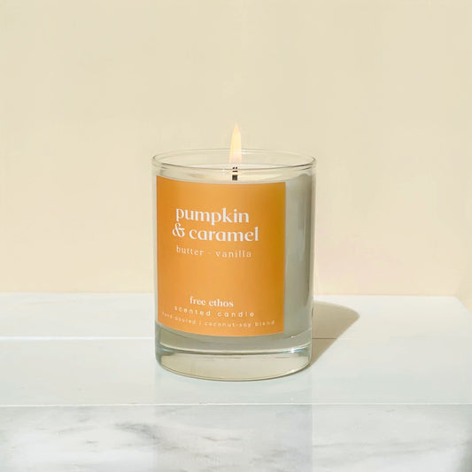 Pumpkin & Caramel Coconut Soy Fall Autumn Candle