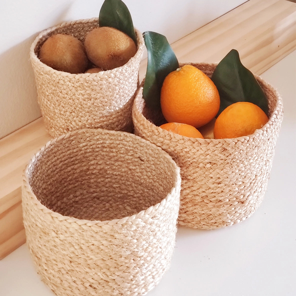 Kata Bin Handwoven Wicker Storage Basket -Set of 3