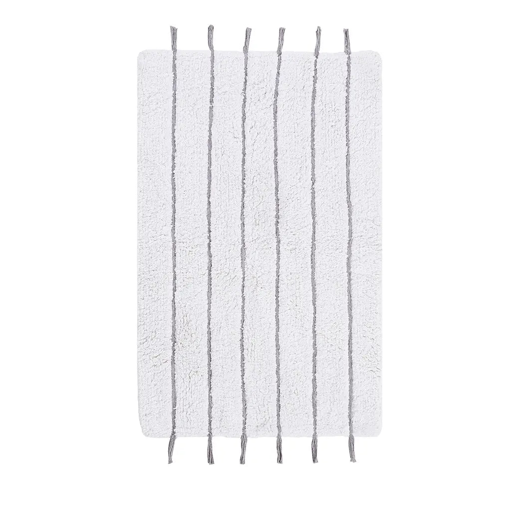 Tassel Cotton Striped Bath Rug